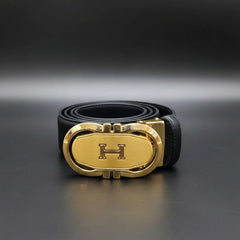 Hermès H-Logo Auto-Lock Belt | Gold /  Silver Plaque | Premium Imported