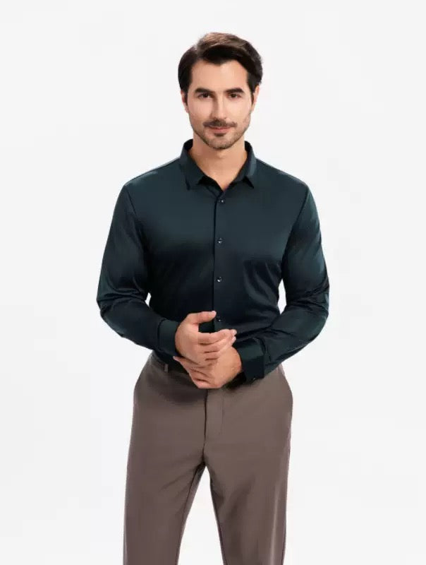 China Premium Solid Formal Shirt – Dark Teal