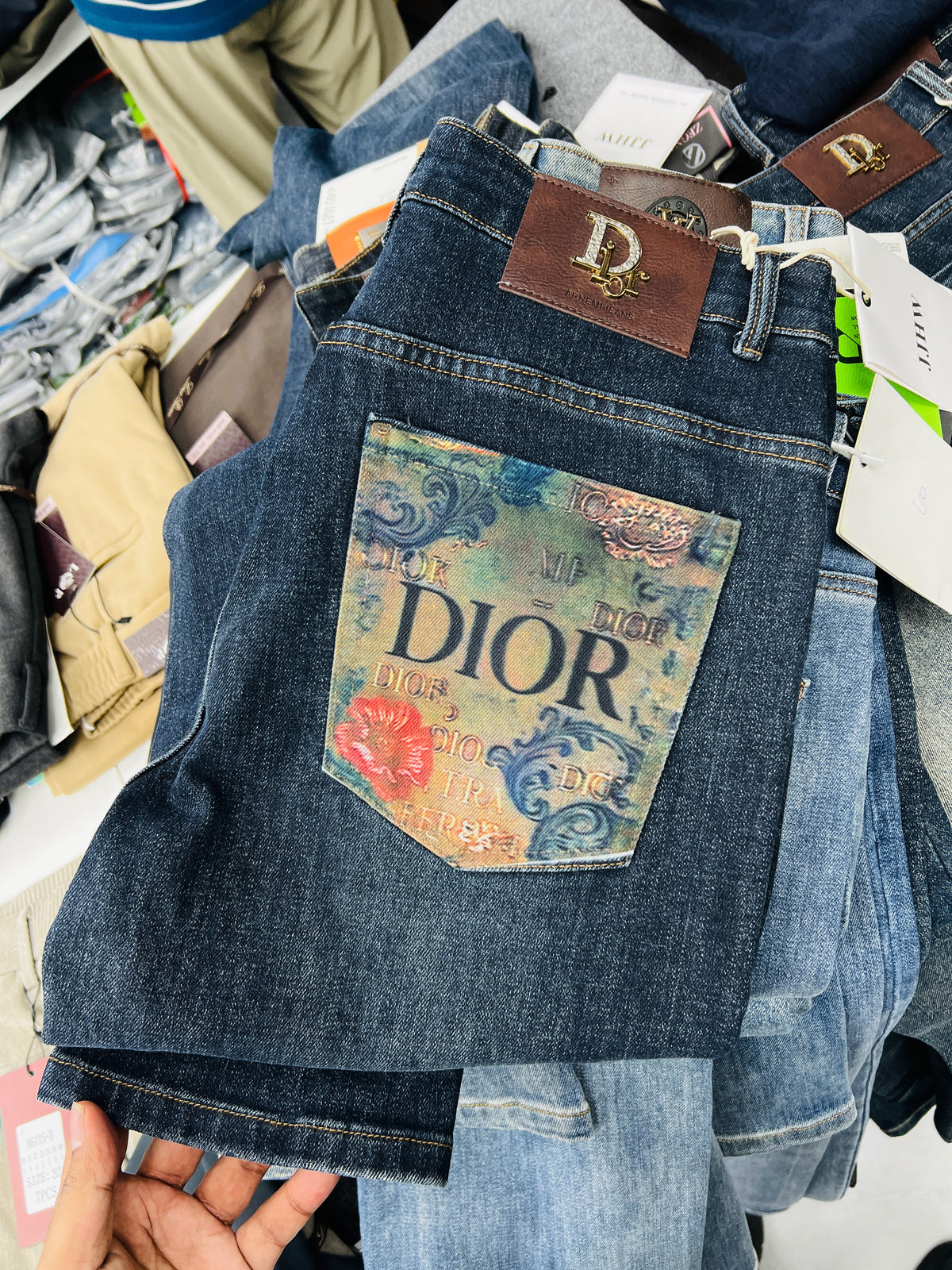 Premium Dior-Inspired Dark Denim Jeans | Pre-Order