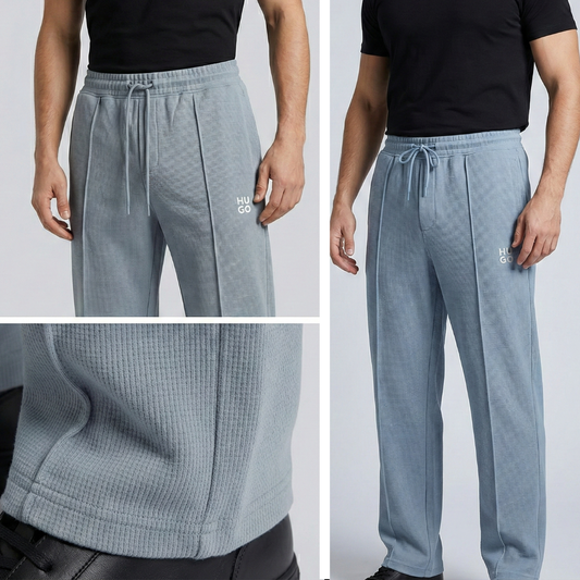 Universes Premium Waffle Knit Pintuck Trousers