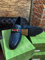 Gucci Men's Web Stripe Horsebit Tassel | Italian Leather Designer Shoes