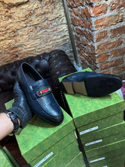 Gucci Men's Web Stripe Horsebit Tassel | Italian Leather Designer Shoes