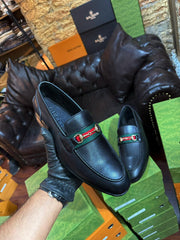 Gucci Men's Web Stripe Horsebit Tassel | Italian Leather Designer Shoes