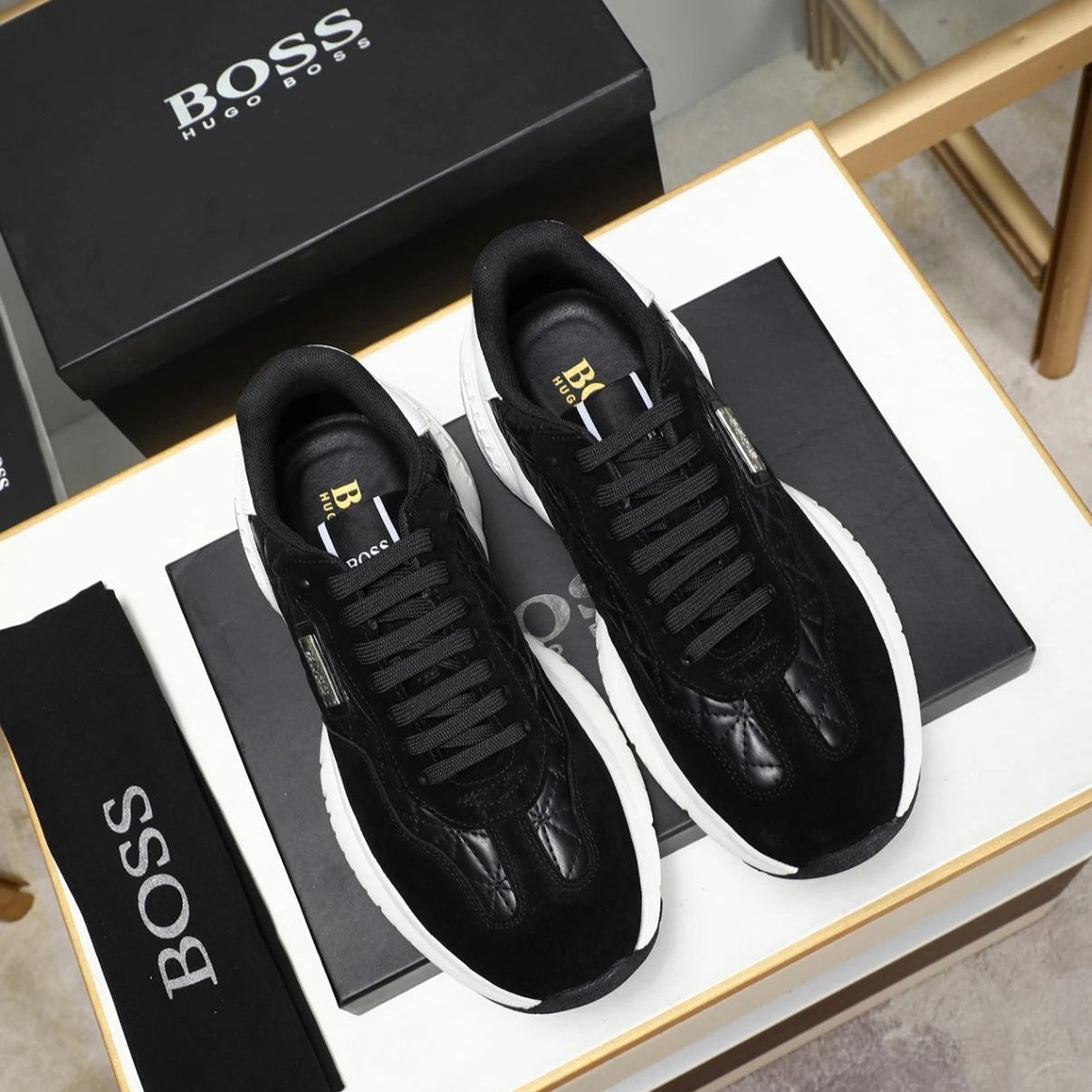 BOSS Quilted Runner Sneaker | 1:1 Super Quality |