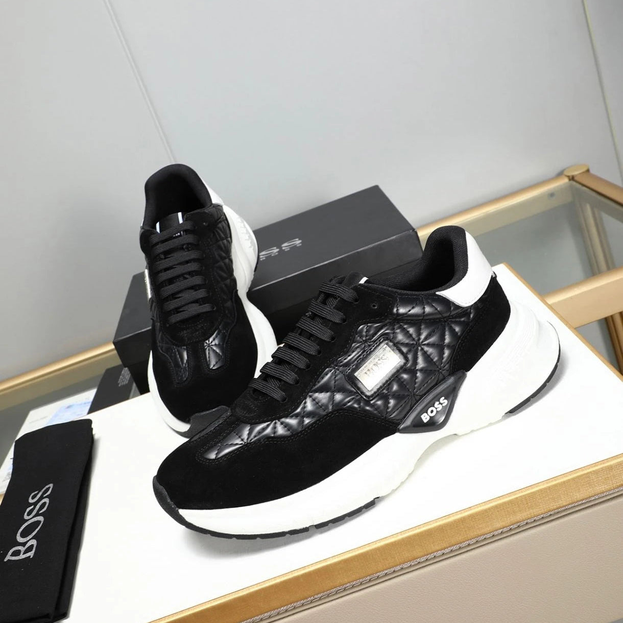 BOSS Quilted Runner Sneaker | 1:1 Super Quality | Main image