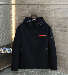 Prada Black Technical Hooded Jacket