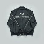 Alo-Inspired Korean Style Zipper Bomber Jacket - Tech Black