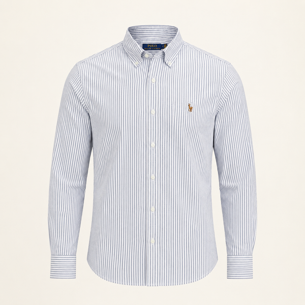 Sky Blue Striped Shirt — Classic Button-Down