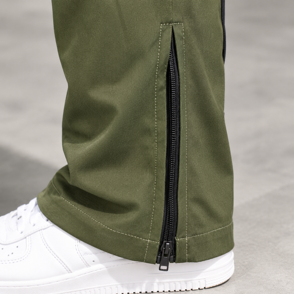Adidas Olive Green Ankle-Zip Trousers — Athletic Comfort