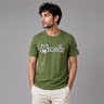 Moncler Script Logo T-Shirt Cotton Crew Neck Men’s Olive Green