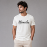 Moncler Script Logo T-Shirt Cotton Crew Neck Men’s White