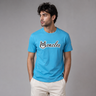 Moncler Script Logo Cotton T-Shirt | Premium Crew Neck Tee | Men's Blue
