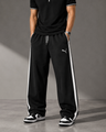 Black & White Baggy Track Trousers