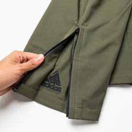 Olive Green Track Trousers with Ankle Zips