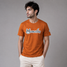 Moncler Script Logo T-Shirt Cotton Crew Neck Men’s Rust Orange