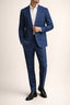 Light Blue Check Formal Blazer & Trouser Set