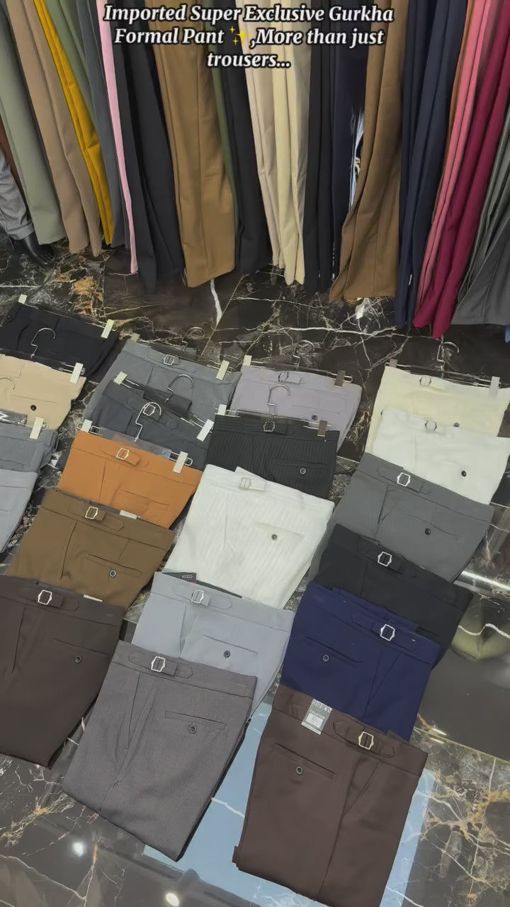 Men's Tailored Formals with Side Adjusters | Slim-Fit Dress Pants