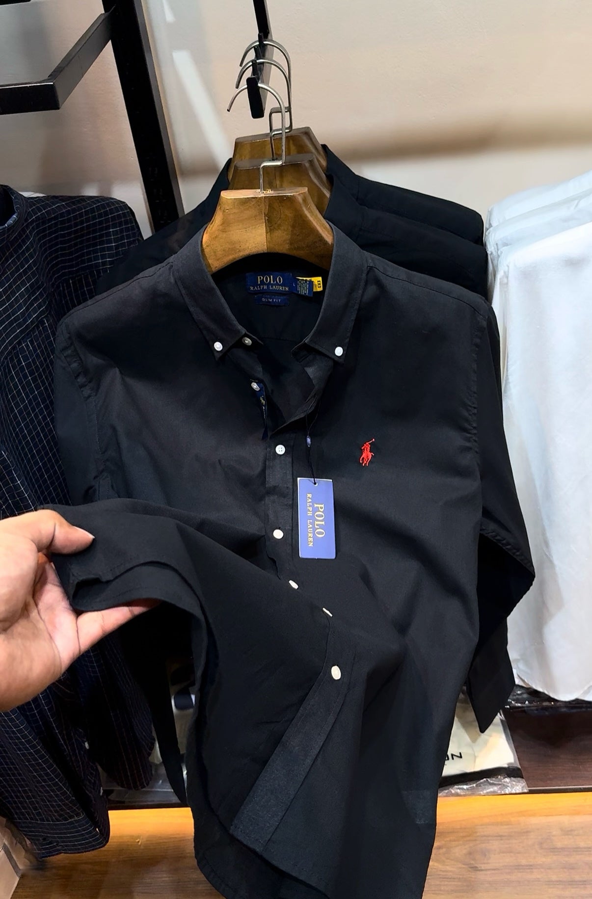Premium Black Remi Cotton Slim Fit Shirt