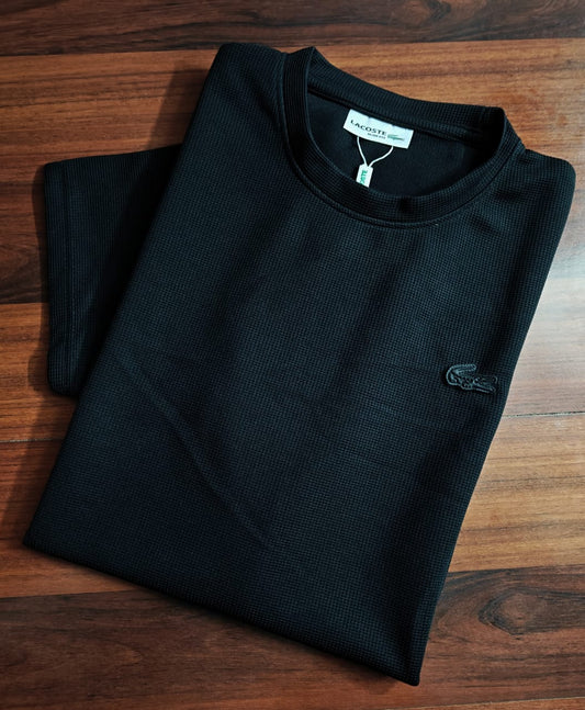 Premium Waffle Knit Crew Neck Lacoste Polo