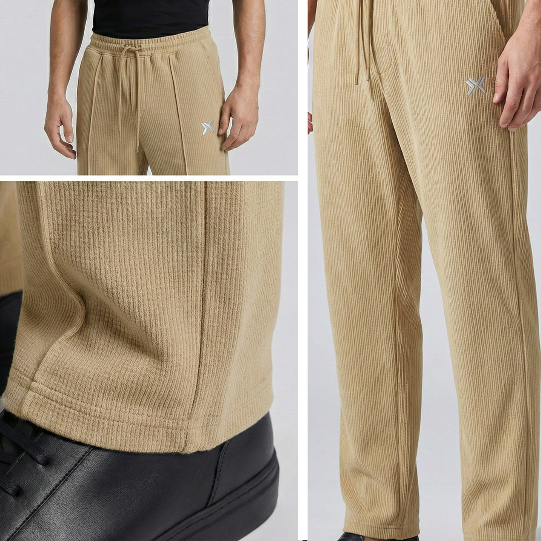 Premium Ribbed Knit Pintuck Trousers Main image