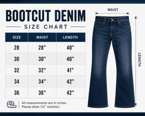 One Man Bootcut Denim Jeans Vintage Green Wash Men's