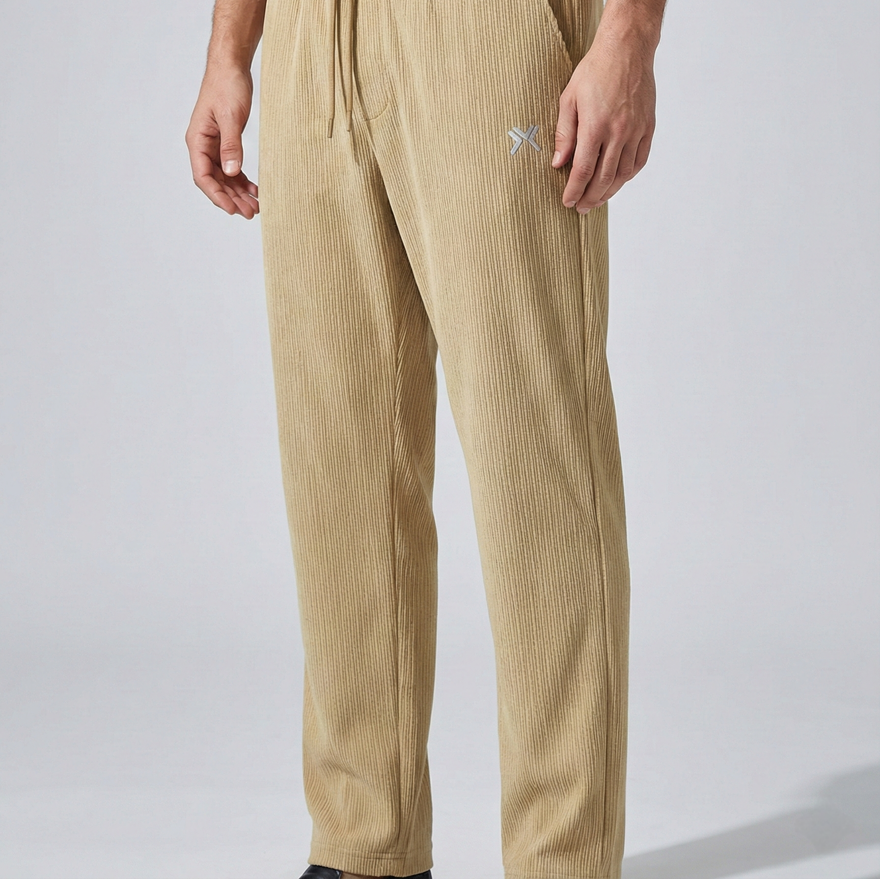 Premium Ribbed Knit Pintuck Trousers