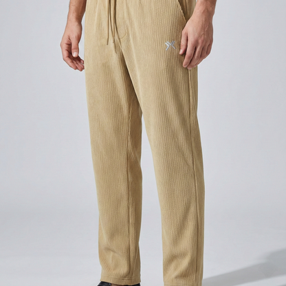 Premium Ribbed Knit Pintuck Trousers