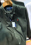 Olive Remi Cotton Shirt — Slim Fit Comfort