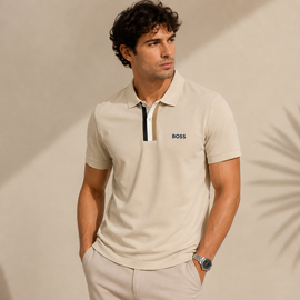Boss Polo Shirt - Beije - Premium Accent