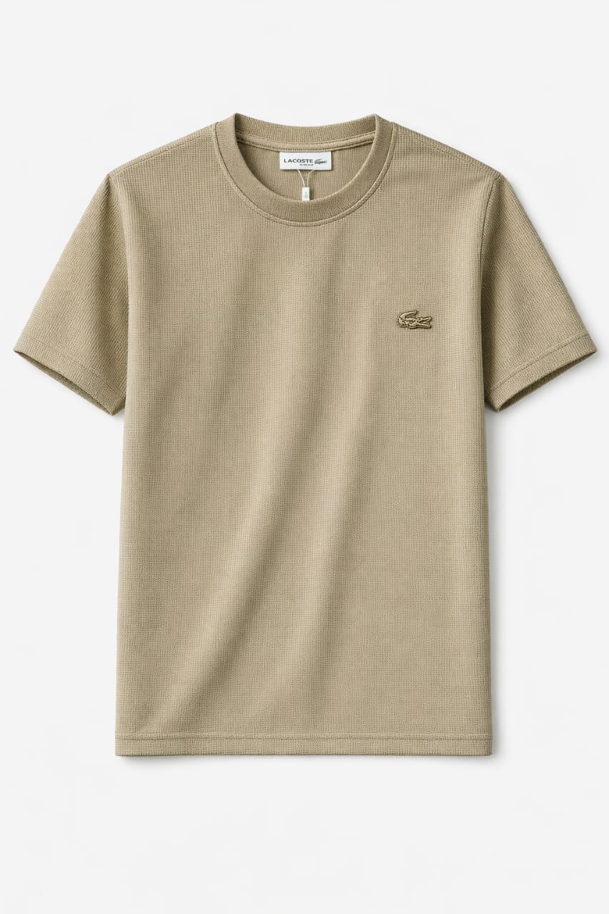 Lacoste Men's Heavy Waffle Knit Crew Neck Polo