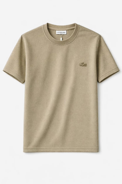 Lacoste Men's Heavy Waffle Knit Crew Neck Polo