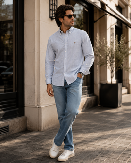 Premium Sky Blue Striped SHIRT